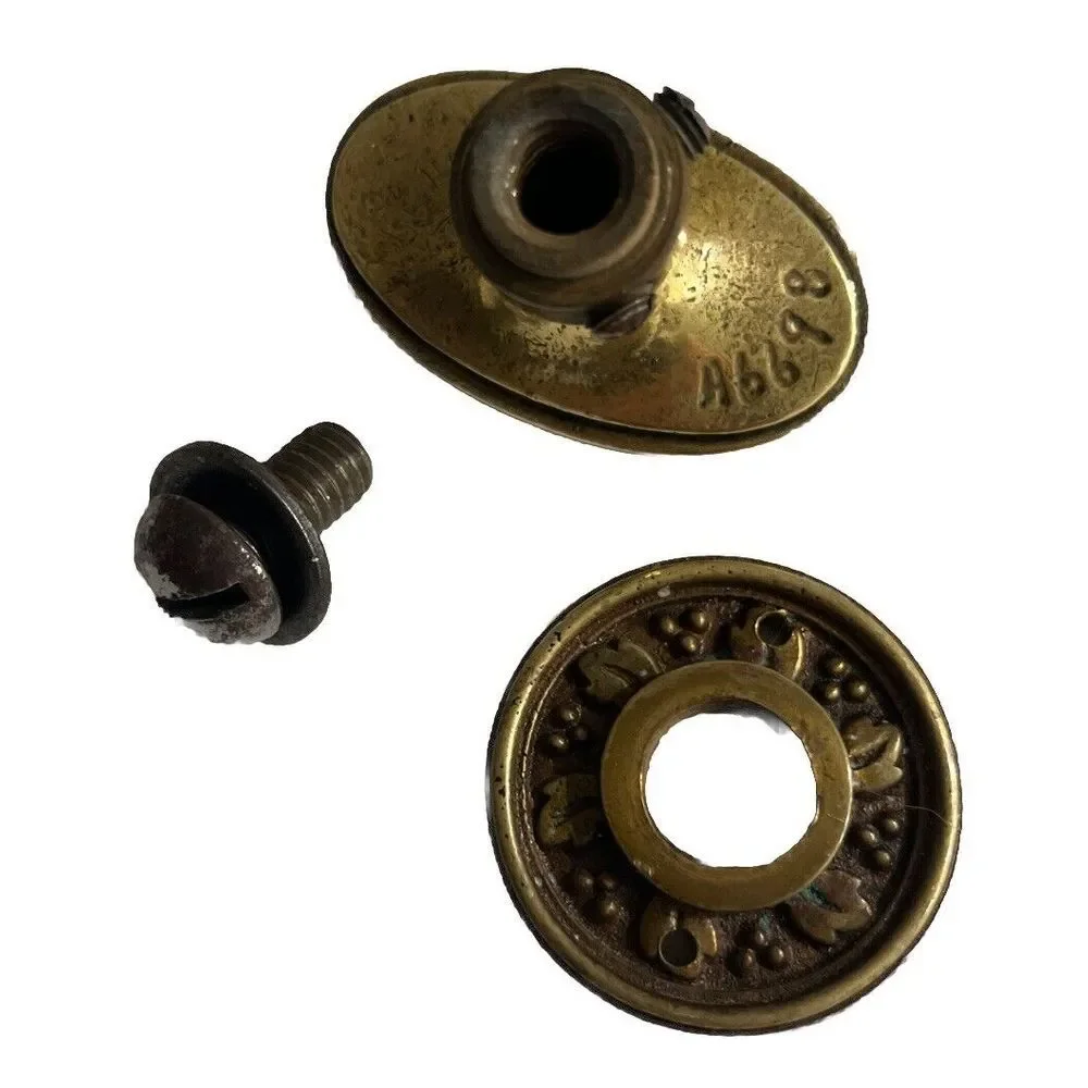 Antique Brass Gold Finish PE Guerin Door Hardware Handle,Rosette, Mounting Screw